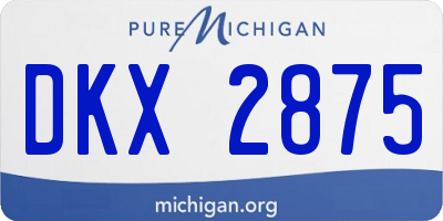 MI license plate DKX2875