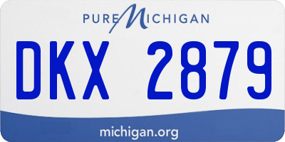 MI license plate DKX2879