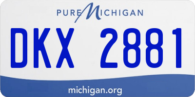MI license plate DKX2881