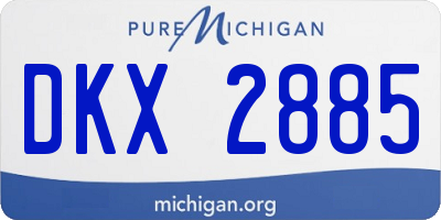 MI license plate DKX2885