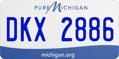 MI license plate DKX2886