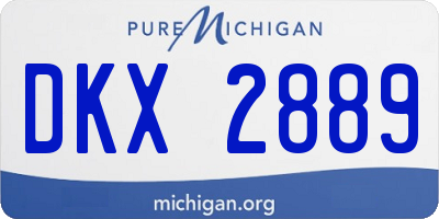 MI license plate DKX2889