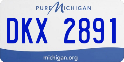 MI license plate DKX2891