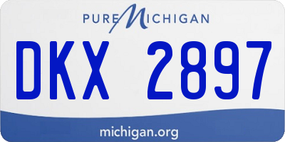 MI license plate DKX2897