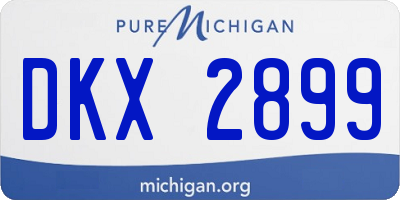 MI license plate DKX2899