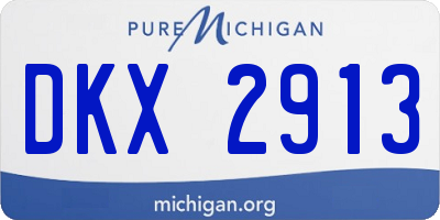 MI license plate DKX2913