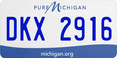 MI license plate DKX2916