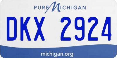 MI license plate DKX2924