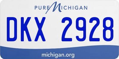 MI license plate DKX2928