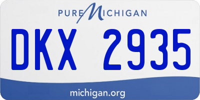 MI license plate DKX2935