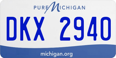 MI license plate DKX2940