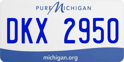 MI license plate DKX2950