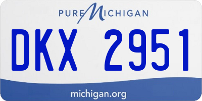 MI license plate DKX2951