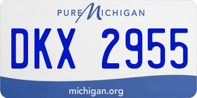 MI license plate DKX2955