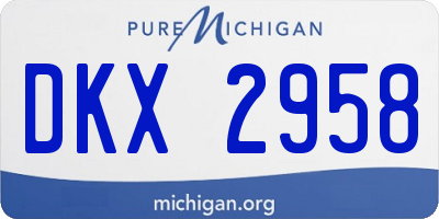 MI license plate DKX2958