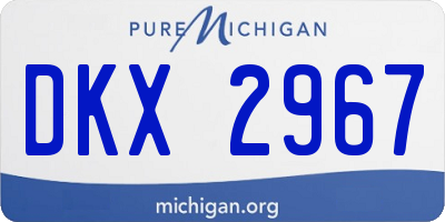 MI license plate DKX2967