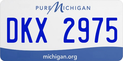 MI license plate DKX2975