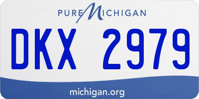 MI license plate DKX2979