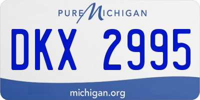 MI license plate DKX2995