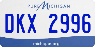 MI license plate DKX2996