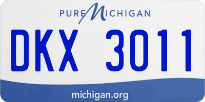 MI license plate DKX3011