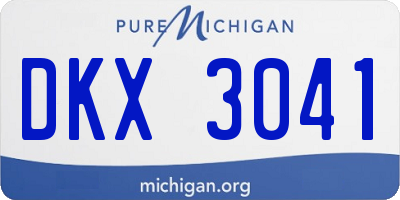 MI license plate DKX3041