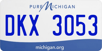 MI license plate DKX3053