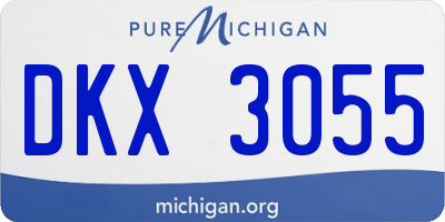 MI license plate DKX3055