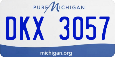 MI license plate DKX3057