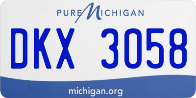 MI license plate DKX3058