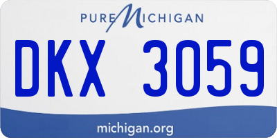 MI license plate DKX3059