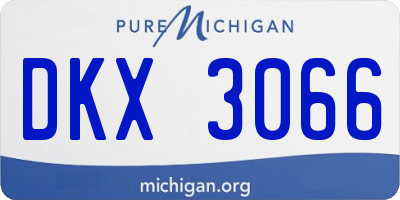 MI license plate DKX3066