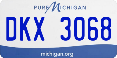 MI license plate DKX3068
