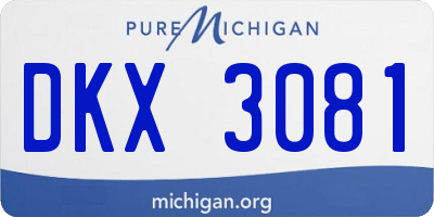 MI license plate DKX3081