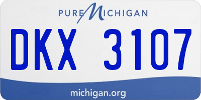 MI license plate DKX3107