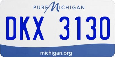 MI license plate DKX3130