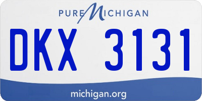 MI license plate DKX3131
