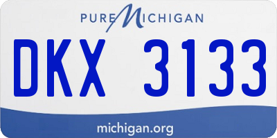 MI license plate DKX3133