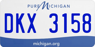MI license plate DKX3158