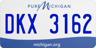 MI license plate DKX3162