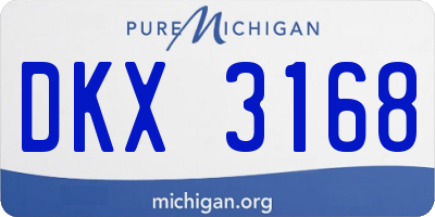 MI license plate DKX3168