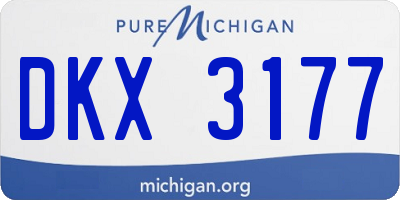 MI license plate DKX3177