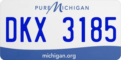 MI license plate DKX3185