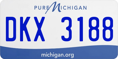 MI license plate DKX3188