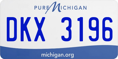 MI license plate DKX3196