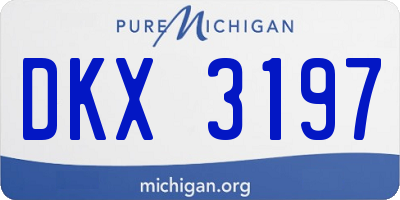 MI license plate DKX3197