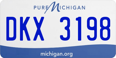 MI license plate DKX3198