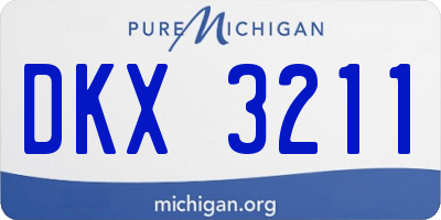 MI license plate DKX3211