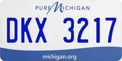 MI license plate DKX3217