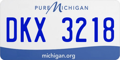 MI license plate DKX3218